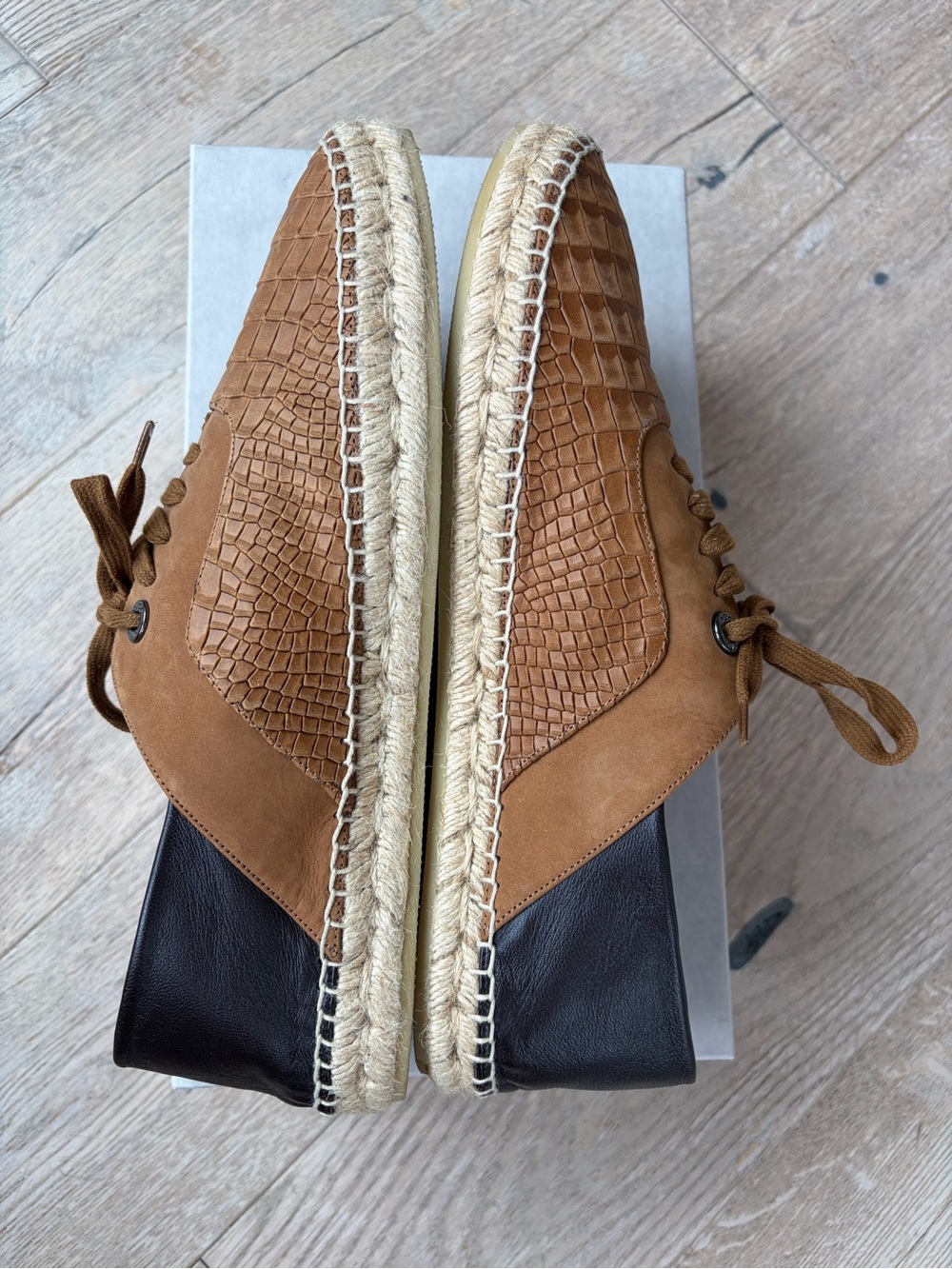 Men’s Jimmy Choo Tan Espadrille Sneakers - Casual Lace-Up